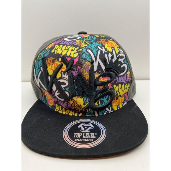 Top Level Snapback Hat With Kings Graffiti Design - Picture 1 of 10